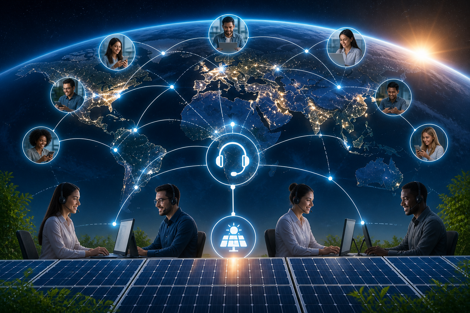 LOOM Solar contact and customer support network visual